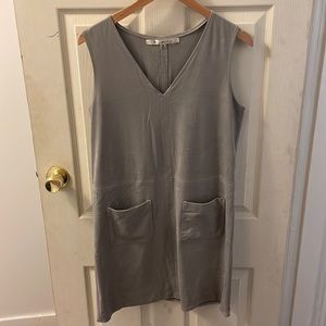 Grey suede dress